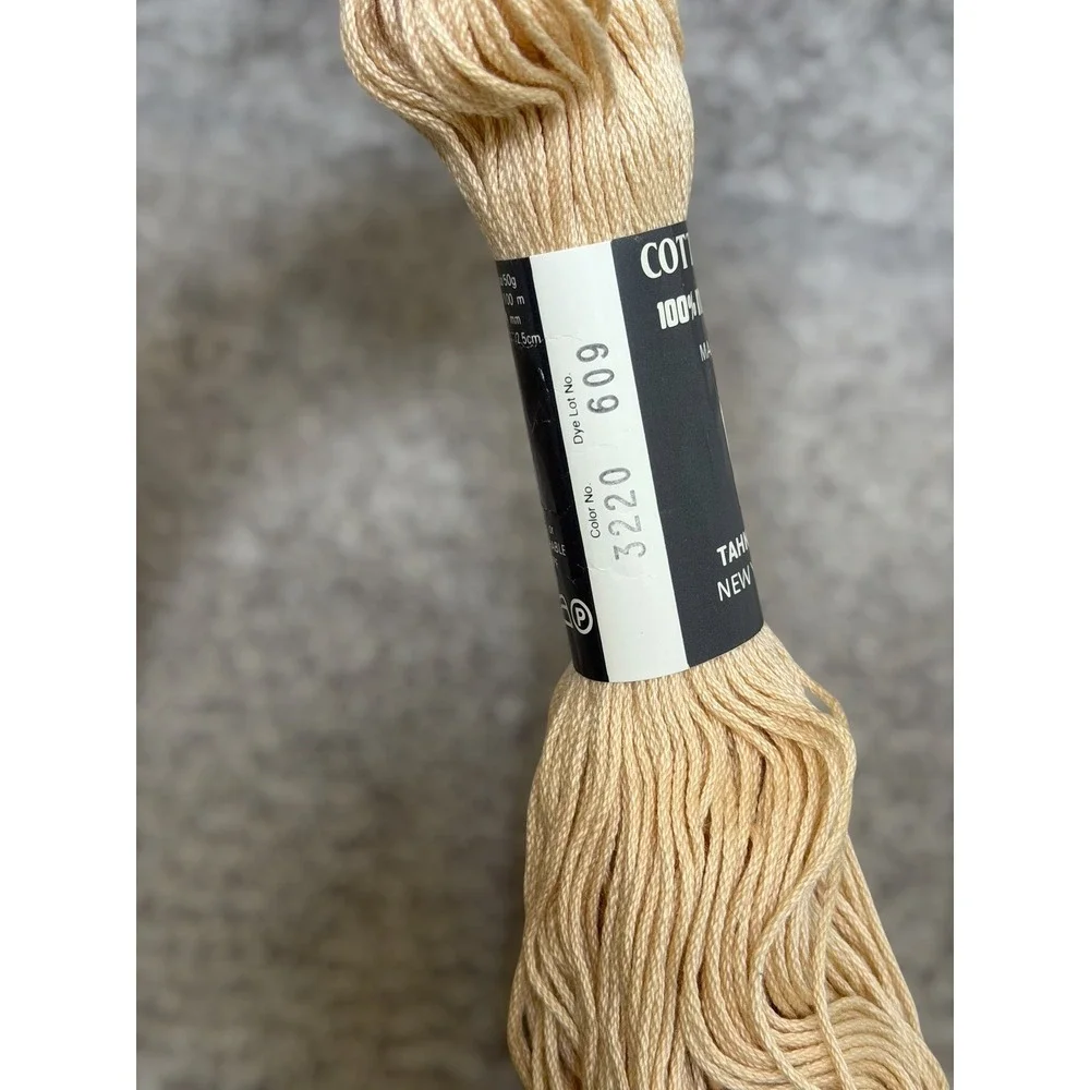 Vintage Tahki Imports Cotton Classic Mercerized Cotton Yarn Skein Beige Cream